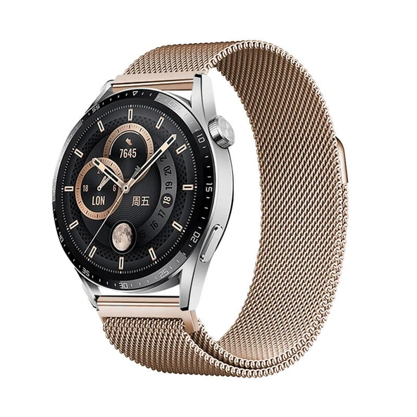 Galaxy Watch Active 2 40mm Zore Band-12 20mm Metal Hasır Kordon ürün görseli 1