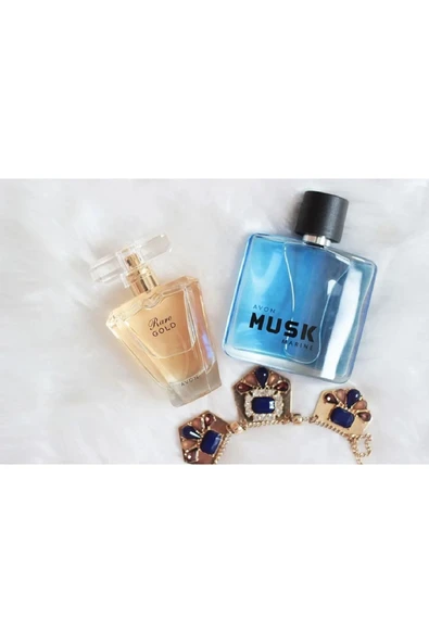 Musk Marine Edt 75 ml Erkek Parfümü + Rare Gold Kadın Parfüm Edp 50 ml ürün görseli 1
