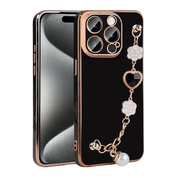 Apple iPhone 15 Pro Max Kılıf El Tutamaçlı Kamera Korumalı Zore Taka Silikon Kapak ürün görseli 1