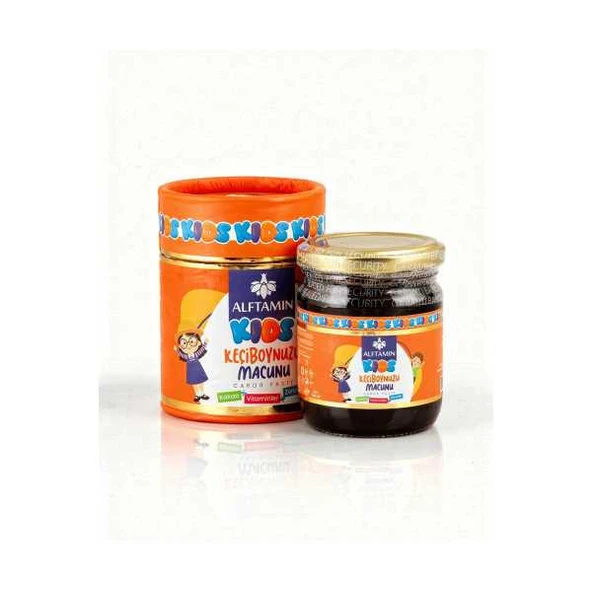 ALFTAMİN KİDS KEÇİBOYNUZU MACUNU KAKAOLU VİTAMİNLİ  ZENCEFİLLİ  240 GR. ürün görseli 1