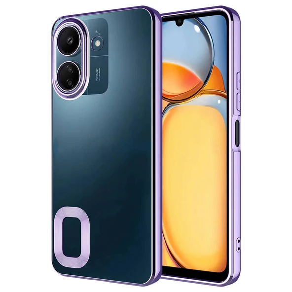 Xiaomi Poco C65 Kılıf Kamera Korumalı Logo Gösteren Zore Omega Kapak ürün görseli 1