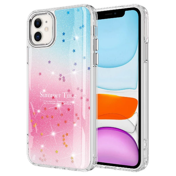Apple iPhone 11 Kılıf Simli Desenli Parlak Zore Task Kapak ürün görseli 1