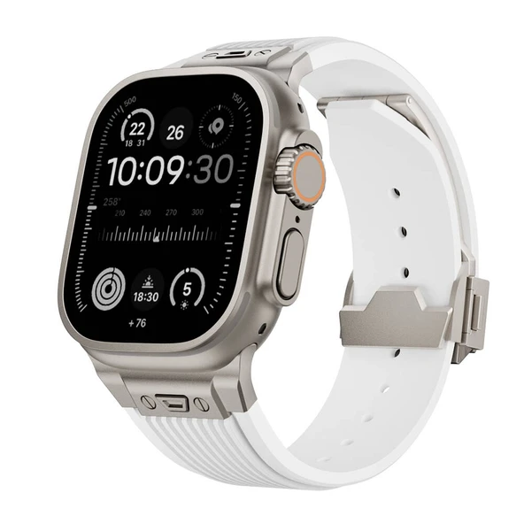 Apple Watch 44mm Zore KRD-113 Spor Görünümlü Silikon Kordon ürün görseli 1