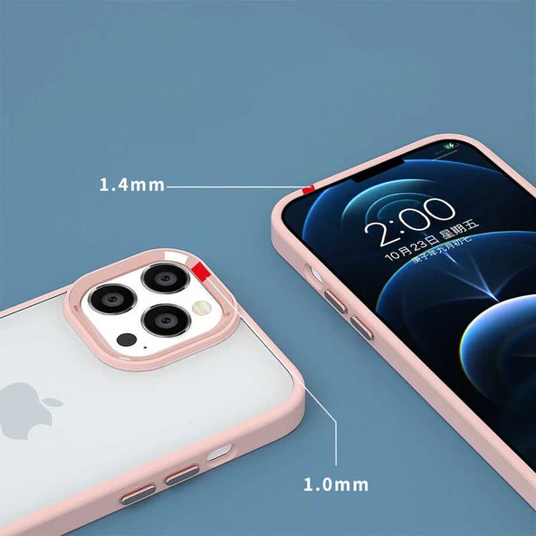 Apple iPhone 14 Kılıf Zore Krom Kapak - Resim 3
