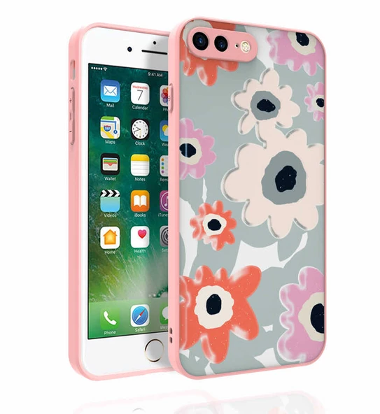 Apple iPhone 7 Plus Kılıf Desenli Kamera Korumalı Parlak Zore Nora Kapak ürün görseli 1