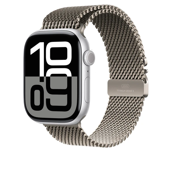Apple Watch 44mm Zore KRD-100 Titanyum Hasır Kordon ürün görseli 1