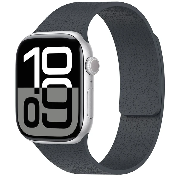 Apple Watch 10 42mm Zore KRD-136 Kabartma Desenli Silikon Kordon ürün görseli 1