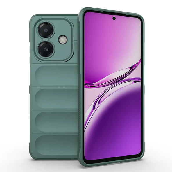 Oppo A3 Kılıf Esnek TPU Oyuklu Arka Yüzey Tasarımlı Zore Etnik Silikon Kapak ürün görseli 1