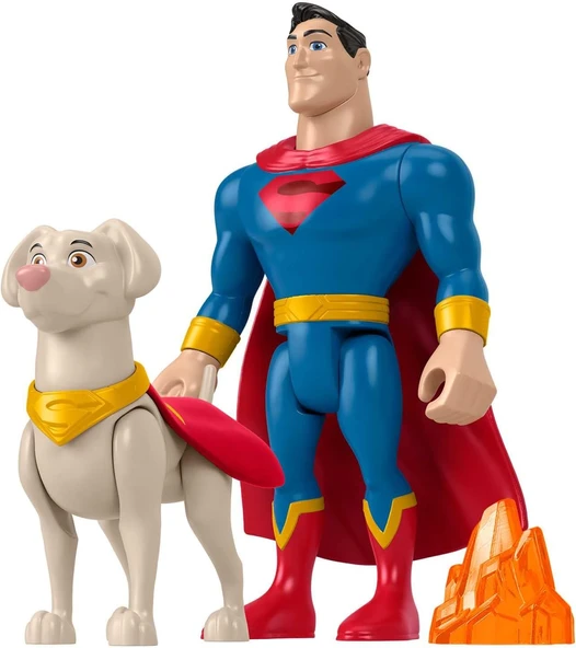 Dc Comics Imaginext Dc League Of Super Pets Kahramanlar Ve Hayvanlar Superman & Krypto ürün görseli 1