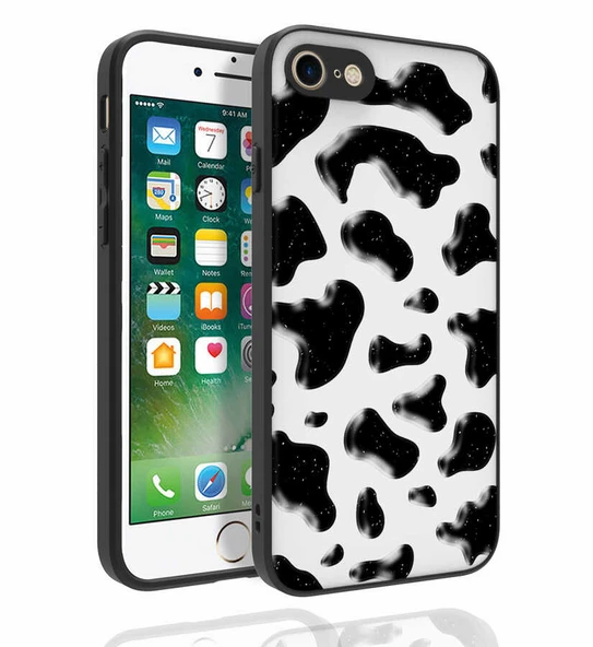 Apple iPhone 8 Kılıf Desenli Kamera Korumalı Parlak Zore Nora Kapak ürün görseli 1