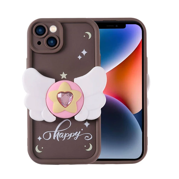 Apple iPhone 14 Kılıf Kamera Korumalı Figür Tasarımlı Zore Kapya Kapak ürün görseli 1