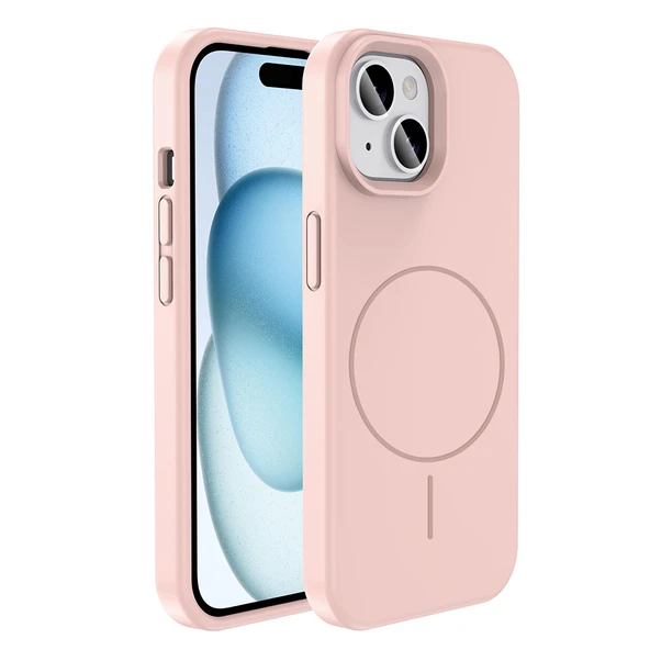 Apple iPhone 14 Kılıf M-safe Şarj Özellikli Sıvı Teknolojili Silinebilir Sert Zore Kivi Kapak ürün görseli 1