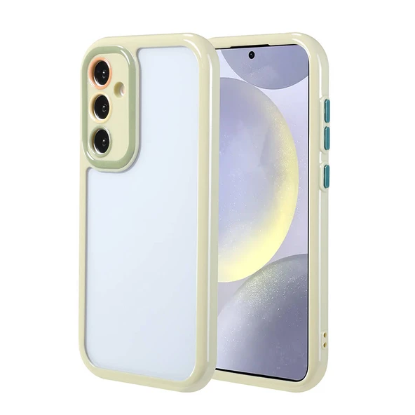 Galaxy S24 Kılıf Kamera Korumalı Renkli Kenar ve Çerçeve Tasarımlı Zore Vitamin Kapak ürün görseli 1