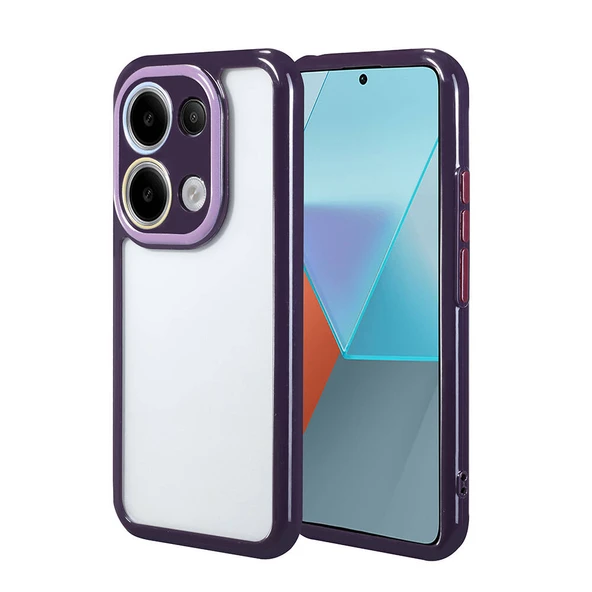 Xiaomi Poco M6 Pro 4G Kılıf Kamera Korumalı Renkli Kenar ve Çerçeve Tasarımlı Zore Vitamin Kapak ürün görseli 1