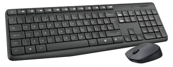 LOGITECH MK235 920-007925 Kablosuz Türkçe  Klavye-Fare set ürün görseli 1