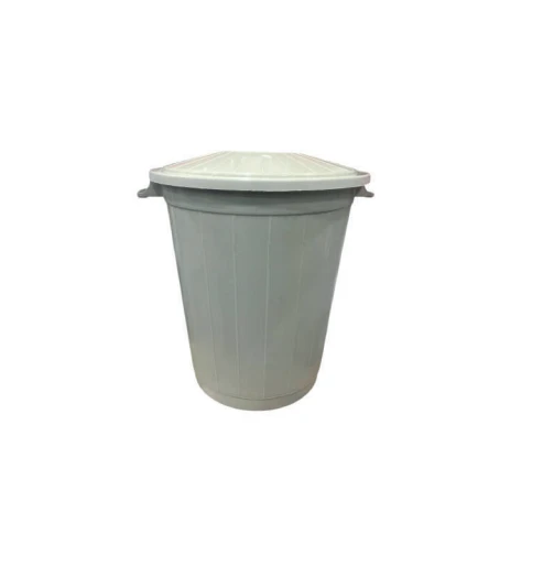 Çöp Kovası 70 Lt Çöp Kovası Kapaklı Büyük Boy Çöp Bidonu Dayanıklı Çöp Kovası - Gri ürün görseli 1