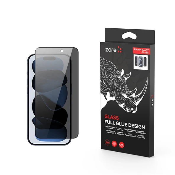 Apple iPhone 17 Air Zore Rika Premium Privacy Temperli Cam Ekran Koruyucu ürün görseli 1