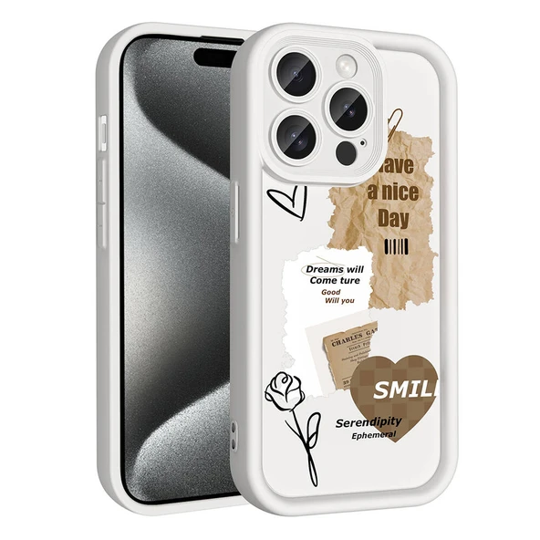 Apple iPhone 14 Pro Max Kılıf Kamera Korumalı Baskılı Arka Yüzey Zore Klas Kapak ürün görseli 1