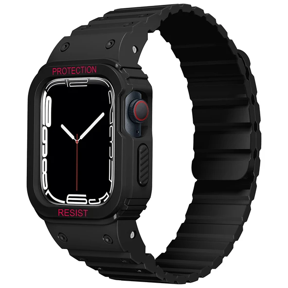 Apple Watch 44mm Zore KRD-142 Airbag Tasarımlı Kasa Koruyuculu Silikon Kordon ürün görseli 1