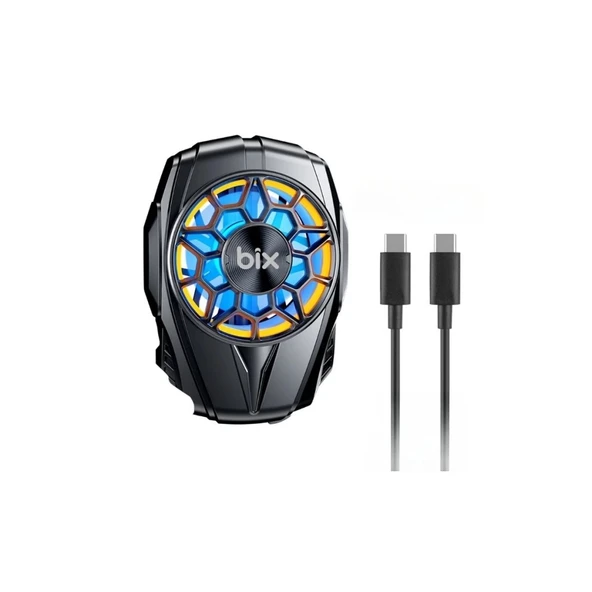 Bix BXCP03G Ultra Sessiz ve Güçlü Telefon Soğutucu Fan Kablolu Kullanım, 4.5-7 inç Cihazlarla Uyumlu, Oyuncular İçin Özel Tasarım ürün görseli 1