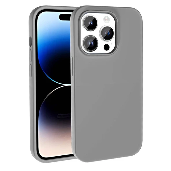 Apple iPhone 14 Pro Kılıf M-safe Şarj Özellikli Sıvı Teknolojili Silinebilir Sert Zore Kivi Kapak ürün görseli 1