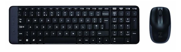 LOGITECH MK220 920-003163 Türkçe Q Kablosuz Multimedya Siyah  Klavye-Fare set ürün görseli 1
