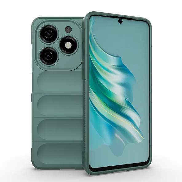 İnfinix Hot 40i Kılıf Esnek TPU Oyuklu Arka Yüzey Tasarımlı Zore Etnik Silikon Kapak ürün görseli 1