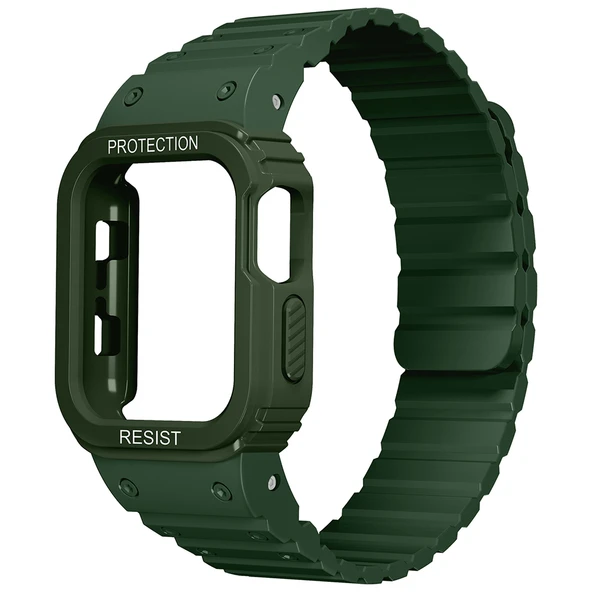 Apple Watch Ultra 49mm Zore KRD-142 Airbag Tasarımlı Kasa Koruyuculu Silikon Kordon ürün görseli 1