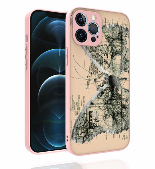 Apple iPhone 12 Pro Max Kılıf Desenli Kamera Korumalı Parlak Zore Nora Kapak ürün görseli 1