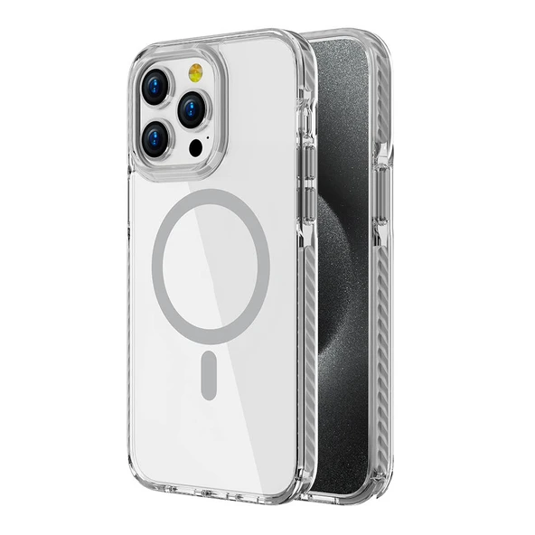 Apple iPhone 15 Pro Kılıf M-safe Şarj Özellikli Airbagli Takılabilir Askı Aparatlı Zore Nana Kapak ürün görseli 1