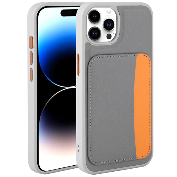 Apple iPhone 15 Pro Max Kılıf Kartlıklı Zore X-Kart Silikon Kapak ürün görseli 1