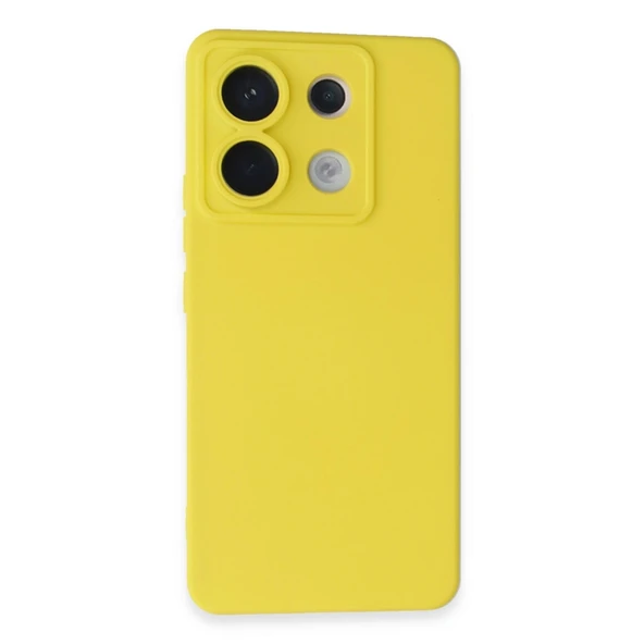 Xiaomi Redmi Note 13 Pro 5g Kılıf Nano İçi Kadife Silikon - Sarı ürün görseli 1