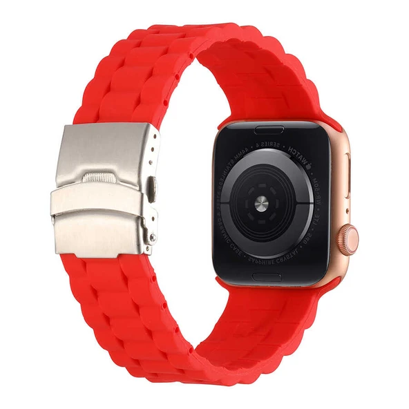 Apple Watch 7 41mm KRD-72 Silikon Kordon - Resim 4