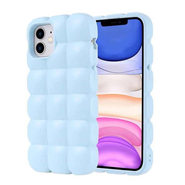 Apple iPhone 11 Kılıf Parlak Esnek Silikon Zore Dom Dom Kapak ürün görseli 1