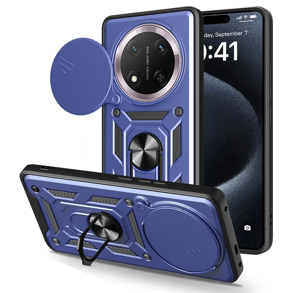 Honor X9C Kılıf Magnetik Standlı Kamera Korumalı Zore Sürgülü Vega Kapak ürün görseli 1
