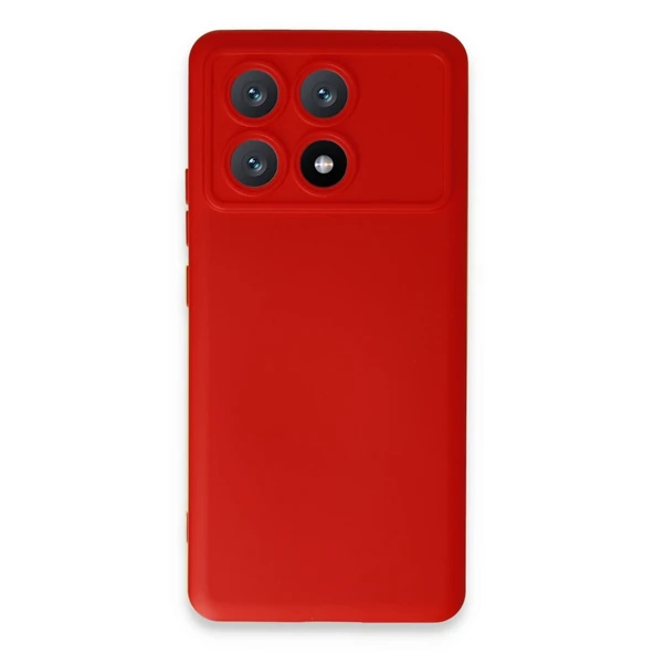 Xiaomi Poco X6 Pro Kılıf Nano İçi Kadife Silikon - Kırmızı ürün görseli 1
