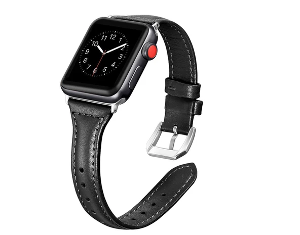 ​​​Apple Watch 38mm KRD-28 Deri Kordon - Resim 8