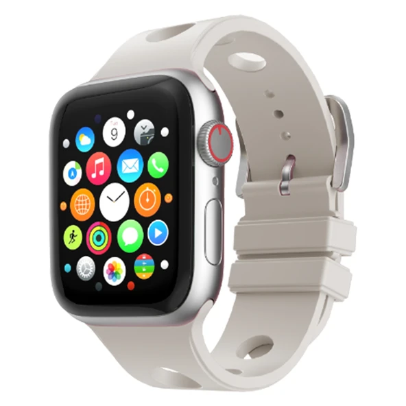 Apple Watch Ultra 49mm Delikli Tasarım Zore KRD-147 Silikon Kordon ürün görseli 1