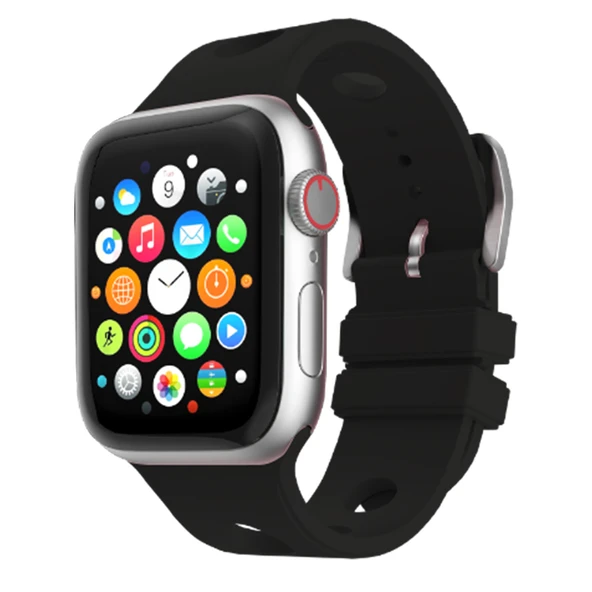 Apple Watch 7 41mm Delikli Tasarım Zore KRD-147 Silikon Kordon ürün görseli 1