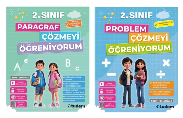Tudem 2. Sınıf Paragraf ve Problem Çözmeyi Öğreniyorum Set (2 Kitap) ürün görseli 1