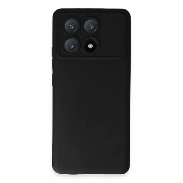 Xiaomi Poco X6 Pro Kılıf Nano İçi Kadife Silikon - Siyah ürün görseli 1