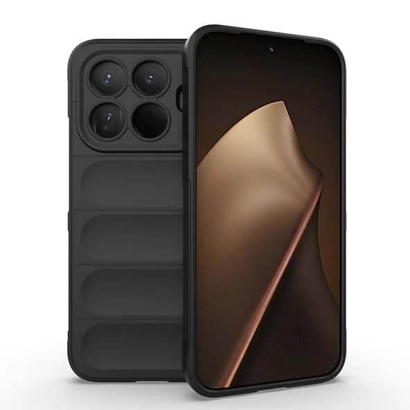 Xiaomi 15T Pro Kılıf Esnek TPU Oyuklu Arka Yüzey Tasarımlı Zore Etnik Silikon Kapak ürün görseli 1
