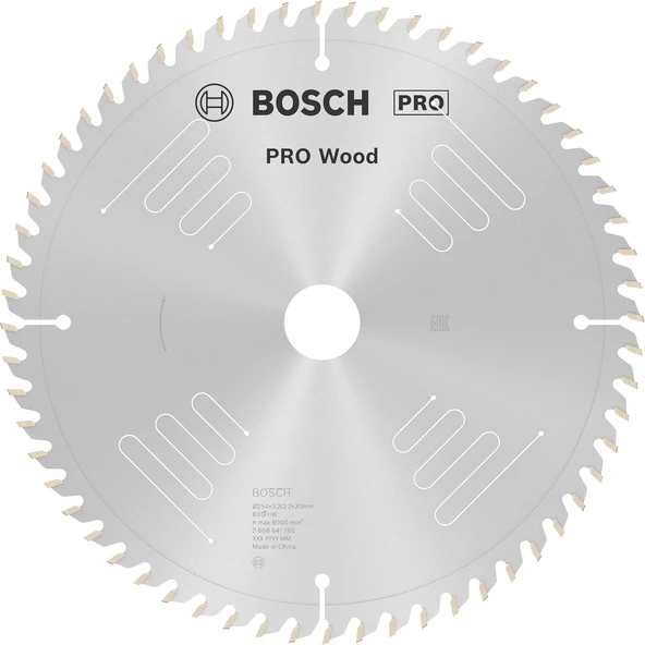 Bosch Daire Testere Bıçağı, Gri, 254X30X3.2 Mm, 1 Adet ürün görseli 1
