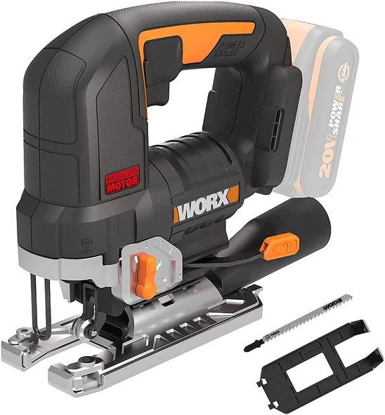 Worx Wx542.9 20Volt Profesyonel Kömürsüz Dekupaj Testere (Akü Dahil Değildir) ürün görseli 1