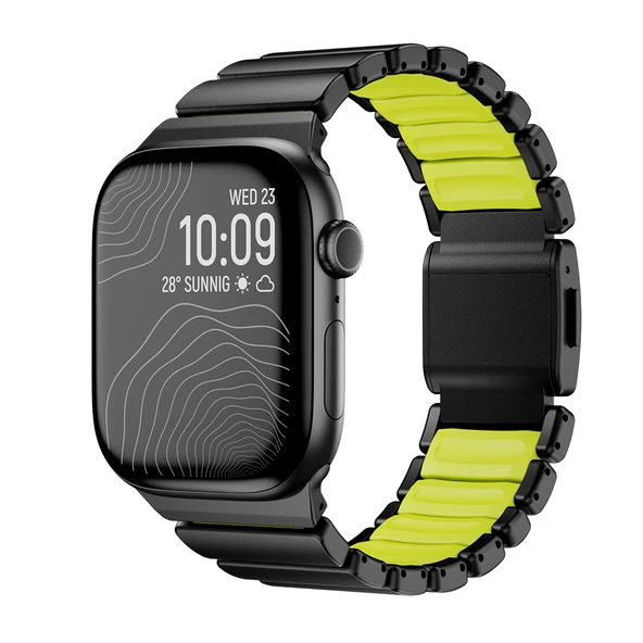 Apple Watch 10 46mm Zore KRD-149 Metal Silikon Kordon ürün görseli 1