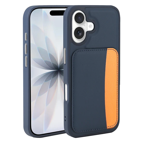 Apple iPhone 16 Kılıf Kartlıklı Zore X-Kart Silikon Kapak ürün görseli 1