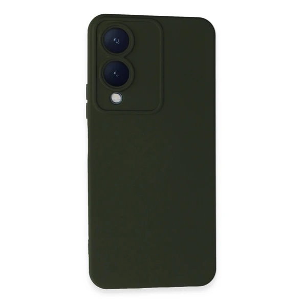 Vivo Y17s Kılıf Nano İçi Kadife Silikon - Koyu Yeşil ürün görseli 1