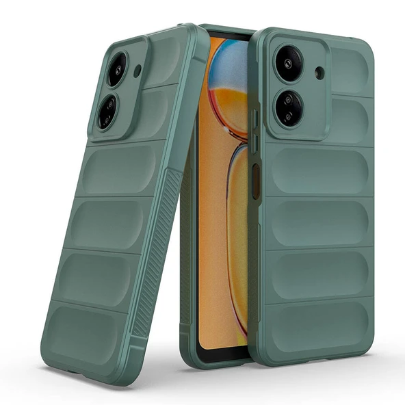 Xiaomi Poco C65 Kılıf Esnek TPU Oyuklu Arka Yüzey Tasarımlı Zore Etnik Silikon Kapak ürün görseli 1
