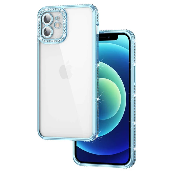 Apple iPhone 11 Kılıf Kamera Korumalı Taşlı Zore Mina Kapak ürün görseli 1