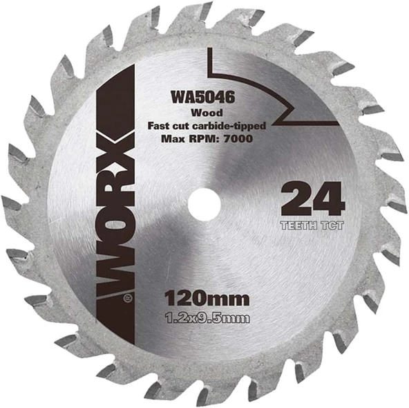 Worx Wa5046 120X9,5Mm Ahşap Kesme Elmas, Daire Testere Bıçağı ürün görseli 1